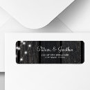 Search for rustic string lights return address labels Calligraphy
