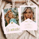 Search for pink and gold graduation invitations Daughter