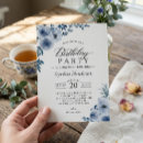 Search for dusty blue birthday invitations Flowers
