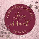 Search for burgundy and gold wedding stickers Elegant