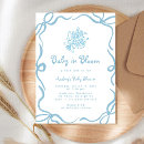 Search for blue floral border invitations Hand drawn