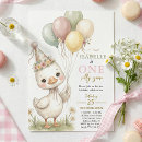 Search for unique girl 1st birthday invitations Geese