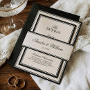 Search for black wedding invitation belly bands Simple