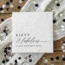 Search for 50th birthday napkins Minimalist