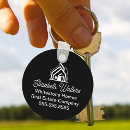 Search for realtor key rings Black white