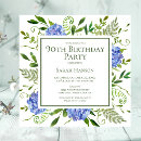 Search for blue 90th birthday invitations Elegant