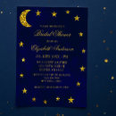 Search for celestial bridal shower invitations Midnight sky