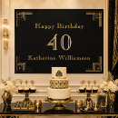 Search for 100th birthday posters Black gold