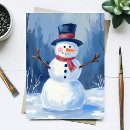 Search for snowman painting postcards Winter