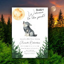 Search for wolf baby shower invitations Watercolor