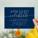 Search for trendy rehearsal dinner invitations Navy blue