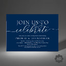 Search for trendy rehearsal dinner invitations Navy blue