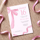 Search for bow sweet 16 invitations Coquette