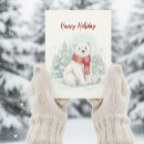 Search for cute animals christmas cards Polar bear