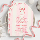 Search for pink and red baby shower invitations Coquette