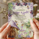 Search for purple tea party invitations Enchanted forest