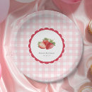 Search for pink gingham plates Vintage