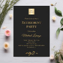 Search for black retirement party invitations Retiree