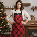 Search for red black plaid aprons Traditional