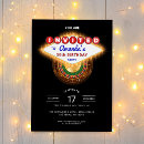 Search for las vegas birthday invitations Black and red