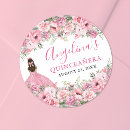 Search for pink dress stickers 15th birthday party