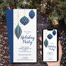 Search for blue and gold christmas invitations Vintage
