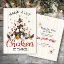 Search for funny chicken christmas cards Whimsical