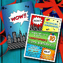 Search for comic book superhero invitations Cartoon