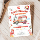 Search for fire truck birthday invitations Boy