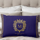 Search for royal blue and gold cushions Monogrammed