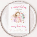Search for magical unicorn invitations Pastel