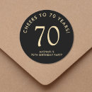 Search for 70th birthday party stickers Simple
