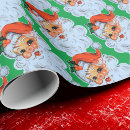 Search for retro santa wrapping paper Design