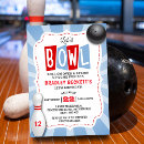 Search for strike bowling invitations Red and blue