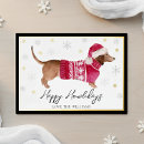 Search for funny dachshund christmas cards Snow