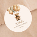 Search for first birthday round stickers For kids