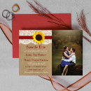 Search for sunflower wedding save the dates Country