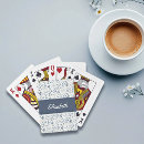 Search for botanical playing cards Elegant script font