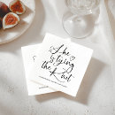 Search for tying the knot napkins Black and white