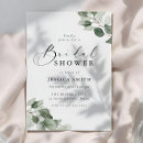 Search for green leaves bridal shower invitations Greenery