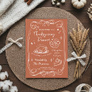 Search for lets give thanks invitations Burnt orange