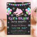 Search for ice skating birthday invitations Pastel