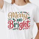 Search for merry and bright tshirts Red