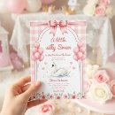 Search for retro baby girl shower invitations Unique trendy chic classic