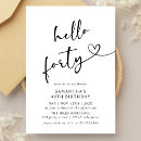 Search for black and white 40th birthday invitations Minimal