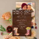 Search for cowgirl wedding invitations String lights