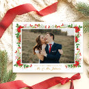 Search for first married christmas cards Botanical