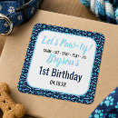 Search for blue dog paw stickers Puppy party