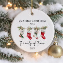 Search for four christmas tree decorations Family of four