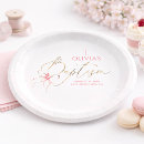 Search for pink and gold plates Girl baptism